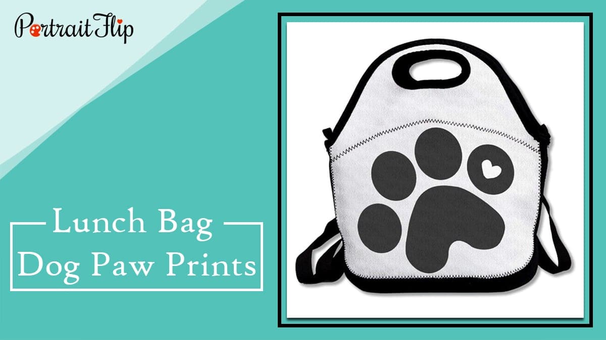 Lunch Bag Dog Paw Prints